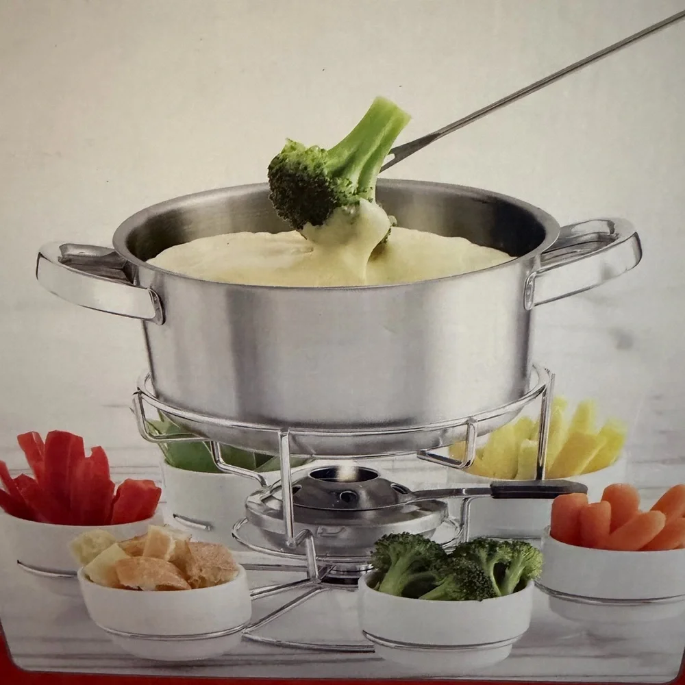 Stainless‎ Steel Fondue Set - Silver
